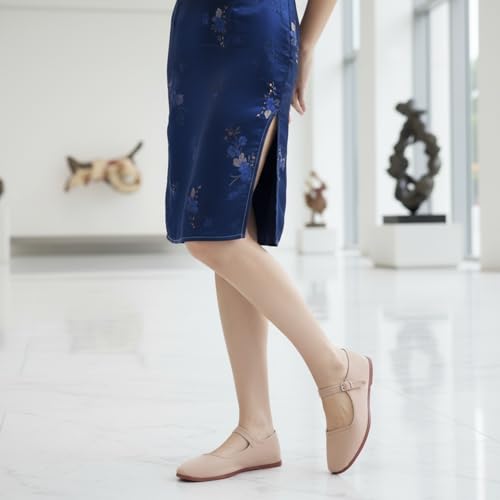 Image of Womens Classic China Flats, Casual China Doll Shoes, Cotton Mary Janes, Chinese Tai Chi Shoes