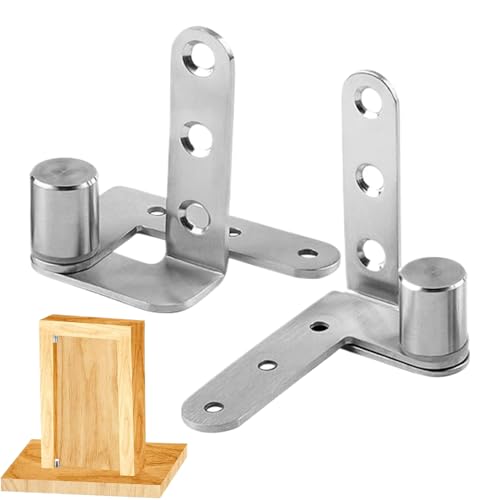 Herrajes De Puerta Pivote | Bisagra Pivote Para Puerta De Hogar 2 Piezas | Accesorios De Eje Oscilante En Acero Inoxidable | Herrajes Para Librería Y Armario De Casa Y Almacén