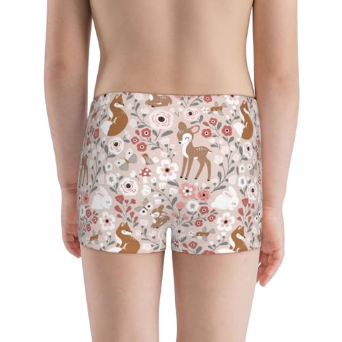 Boys' Cotton Boxer Brief Soft Underwear-Autumn Floral Deer3