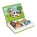 Janod MagnetiBook 41 pc Magnetic Animal Mix and Match Game for Creativity and Motor Skills - Book Shaped Travel/Storage Case Included - S.T.E.M. Toy for Ages 3+