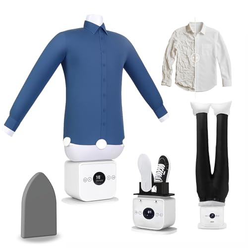 Airolume Shirt Iron, 2026 Upgrade Touch Type Humanoid Automatic Ironing Machine 3.0, 360° without Blind Spots Drying/Ironing Machine, One-click Use, 8 Minutes Quick Ironed Dry, for All Fabrics (1 Kit)