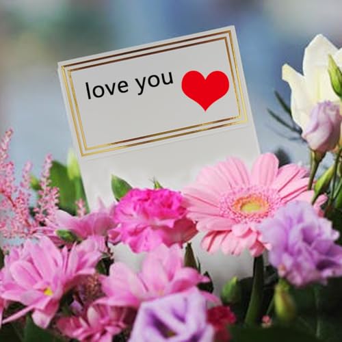 image for Zucosue 50Pcs Small Table Name Card with Gold Foil Border, Premium Pla