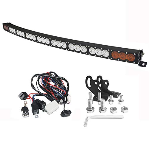 LED Light Bar 50 Inch Curved Led Work Light 270W 12V24V Offroad Driving Fog Lamp for Trucks ATV Cars Spot Flood Combo Light for SUV ATV Truck Boat IP68 Waterproof Wiring Kit