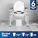 Raised Toilet Seat with Handles, 500lb Handicap Toilet Seat with Handles Over Toilet, Commode Chair with Adjustable Height & Width, Toilet Seat Risers for Seniors, Elderly, Handicap