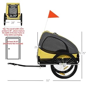 GeRRiT-Pet-Bike-Wagon-with-Steel-Frame-Hitch-Coupler-Aosom-Dog-Bike-TrailerQuick-Release-Wheels-Reflectors-Flag-Pet-Travel-Carrier-for-Medium-Dogs - Cucciolini Doodles   GeRRiT-Pet-Bike-Wagon-with-Steel-Frame-Hitch-Coupler-Aosom-Dog-Bike-TrailerQuick-Release-Wheels-Reflectors-Flag-Pet-Travel-Carrier-for-Medium-Dogs