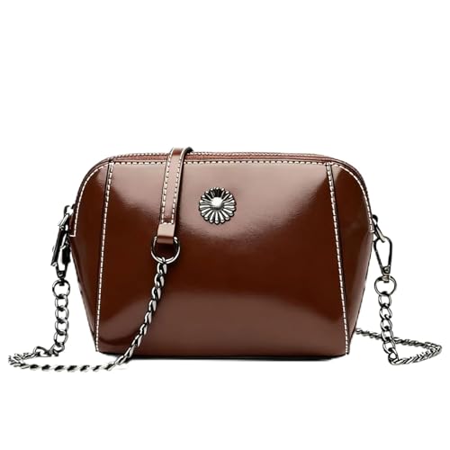 Image of Genuine Leather Small Crossbody Bags for Women | Lightweight Shoulder Purse, Designer Handbag with Adjustable Strap, Casual Travel Everyday Bag