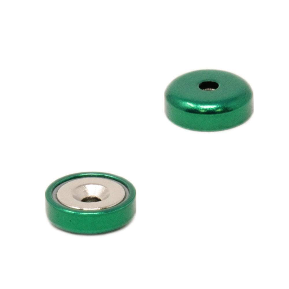 Green A Type Aimant en Pot Néodyme Pour Les Arts, L'Artisanat, la Fabrication de Modèles - 16mm dia - Pack de 40