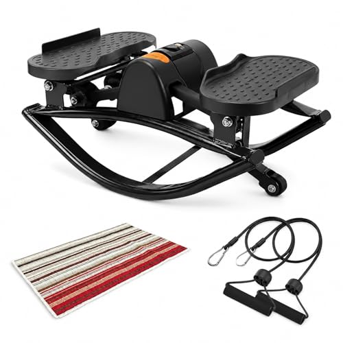 Image of Rock Stepper,Portable Rocking Stepper Machine- Low-Impact Home Fitness Machine with Built-in Counter, 330 lbs Capacity, Compact & Lightweight for Apartments