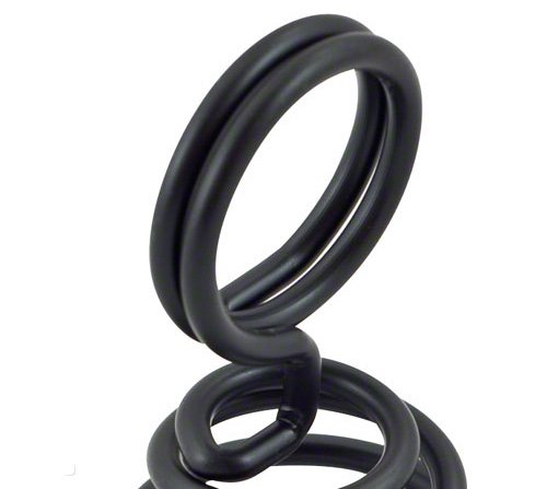 Image of American Metalcraft SNB2 3 inch Black Chrome Spiral Number Holder