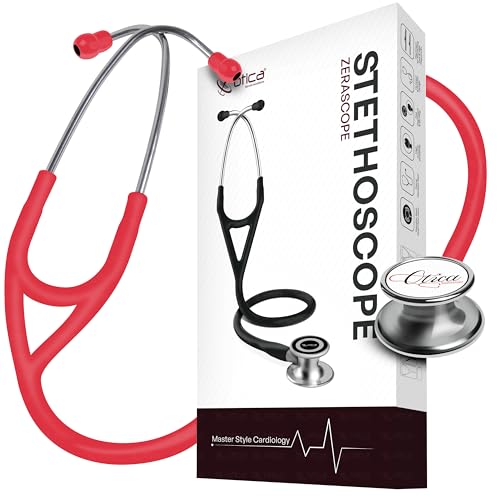 Image of OTICA Classic Dual Head Stainless Steel Stethoscope - Tunable Diaphragm - Premium Acoustics for Doctors, Nurses, Students - Adult & Pediatric Use (Pink)