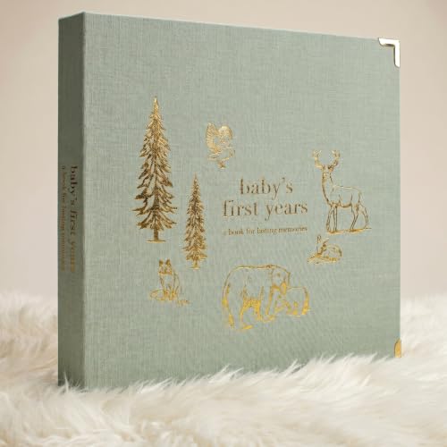 Keepsake Baby Memory Book for Boys and Girls Timeless First 5 Year Baby Book Neutral Journal Scrapbook or Photo Album - Record a Milestone for Every Event from Birth to Age 5