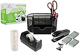 Accessary Value Pack with Mesh Desk Organizer, 20 Sheet Capacity Stapler, Staple Remover, 3000pcs...