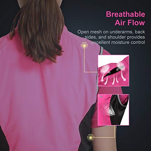 Outto Women's Reflective Running Cycling Vest For Safty And Windproof(Small,Purple) #TOP4