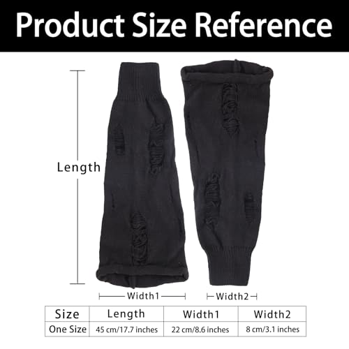 Image of Junely 2 Pairs Leg Warmers for Women Kawaii Leg Warmer Cute Legwarmers Japanese Socks Halloween Goth Emo Gyaru Accessories