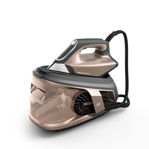 Rowenta Force Pro 500 Dampfbügelstation, 2800 W, 130 g/min variable Dampfmenge, Dampfstoß von 550 g/min, spart Energie, Quicksteam-Technologie, Braun/Schwarz, VR9033F0