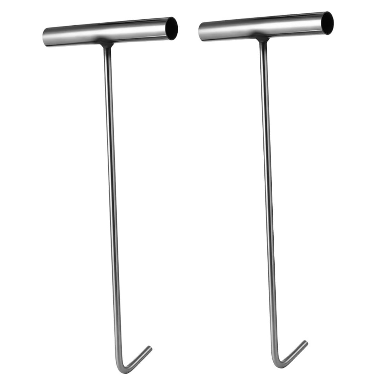 OSOLADY Lid Hook 2pcs Rolling Door Lifting Hooks Stainless Steel and Easy to Clean