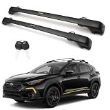 300LBS Lockable Roof Rack Cross Bars for 2024 2025 2026 Crosstrek (Not for Wilderness), Anti-Theft Design Heavy Duty Matte Aluminum Roof Rail Crossbars, Rooftop Cargo Luggage Snowboards