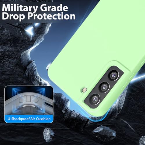 Image of LIRAMARK Liquid Silicone Soft Back Cover Case for Samsung Galaxy S22 Plus (Mint Green)