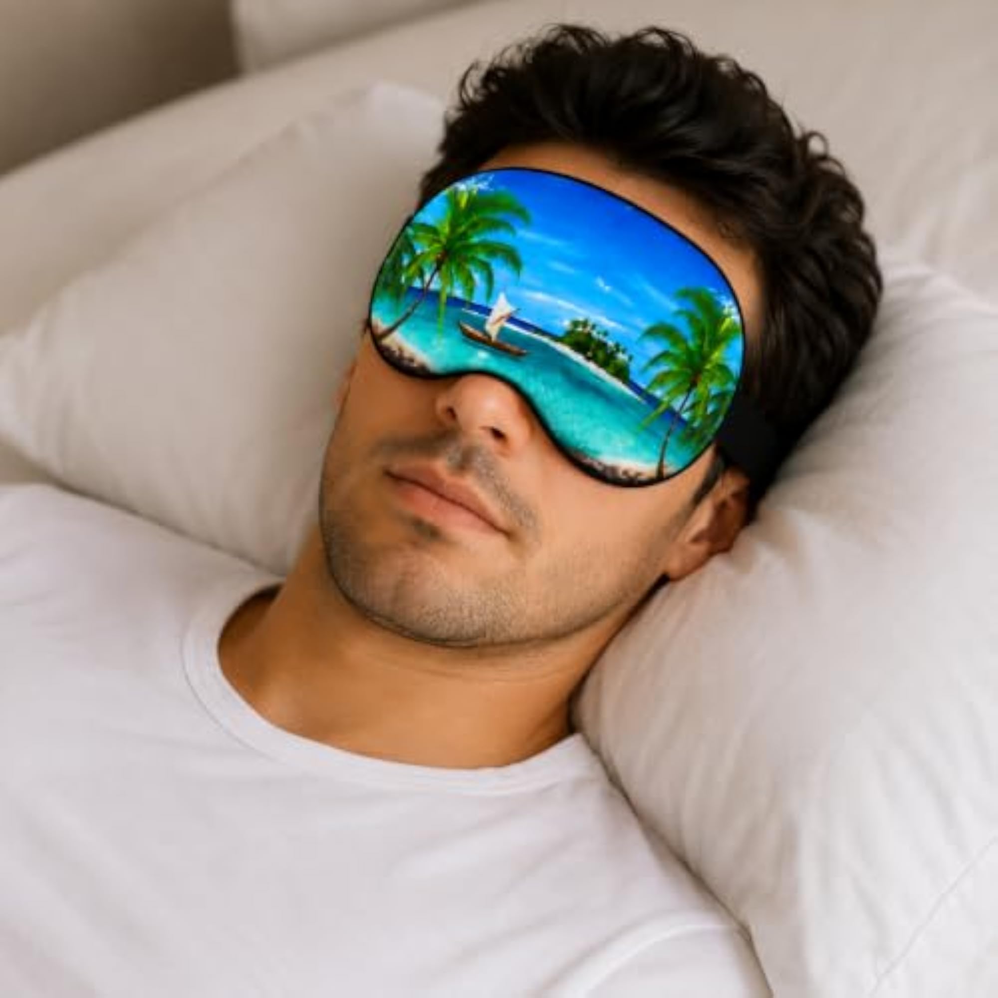 Luxury Island Beach Cooling Gel Eye Mask for Sleeping