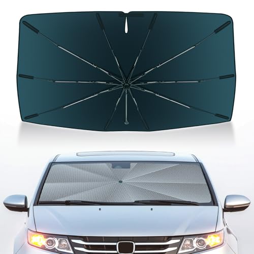 Image of Autorder Windshield Sun Shade Umbrella for 2011-2017 Honda Odyssey Accessories,Upgraded Ice Crystal Material,Easy Setup Umbrella Sunshade for Car Windshield,100% Sun Blocking