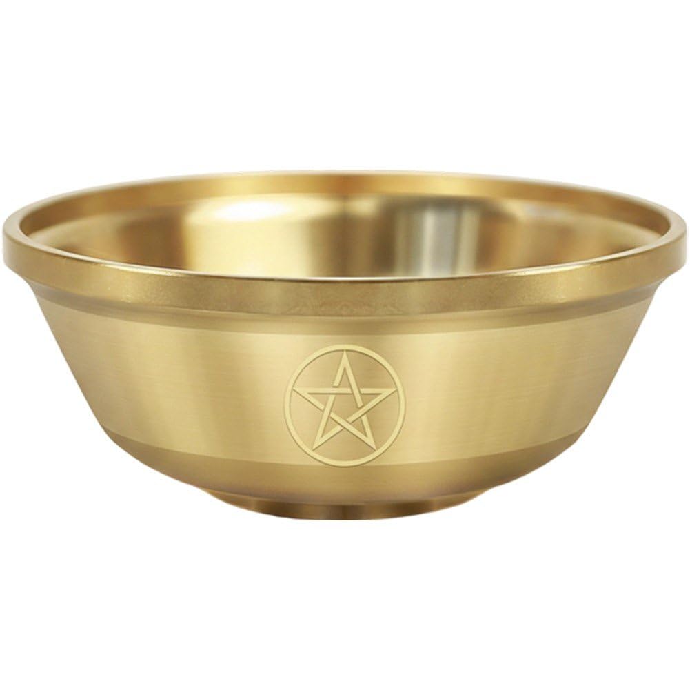 Récipient d'offrandes en laiton pentagramme pour rituel de méditation zen