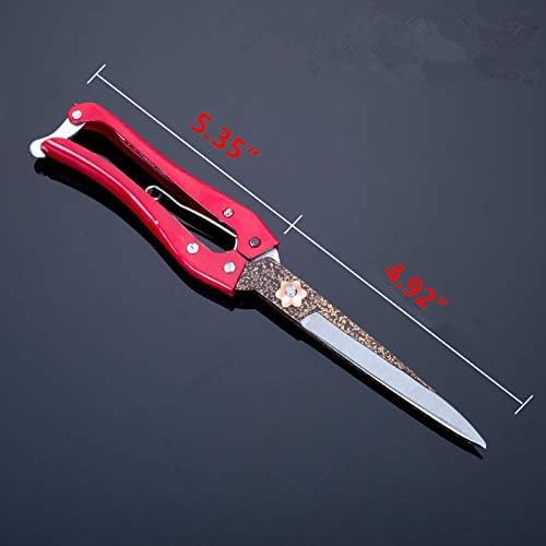 Grass Shear Sheep Shear Alpaca Shear - Coated Wear-Resistant Handle, Manganese Steel Double Blade, Strong Spring Suitable For Cattle And Sheep and Horse Hair Hand-Cut (Red 10.2 inches) - Image 3