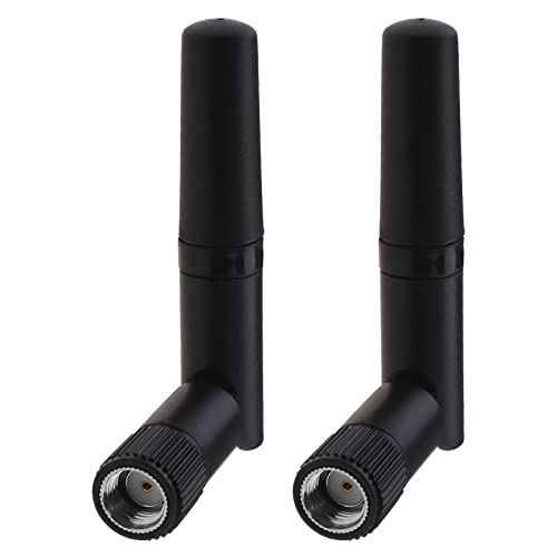 The Lord of the Tools 2PCS Mini WiFi Antenna Dual Band 2.4GHz 5.8Ghz RP-SMA Male Right Angle Antenna for PCI Network Card PC Desktop Computer Gaming Motherboard Wireless Router