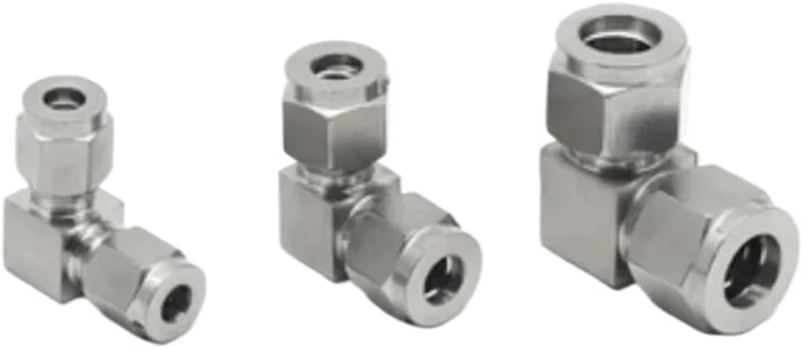 Stainless Steel 304 Compressor Double Ferrule Connector 6mm 8mm 10mm 12mm 1/4" 1/2" Pipe Tube Coupler Air Compression Fitting(18mm)