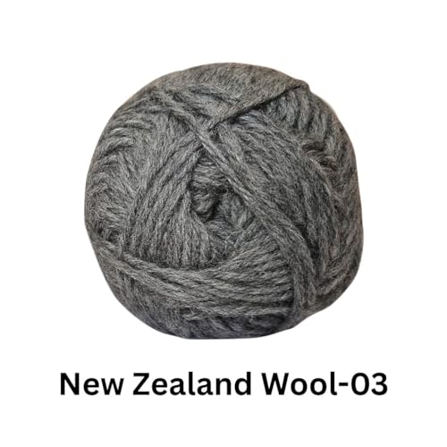 Image of VCR Fog Grey Chunky Wool Yarn, 100 Grams, Hank, 196 Meters, 100% New Zealand Wool Knitting Yarn, Soft Crosia Thread Suitable for Baby Blankets & Booties Pack of 1