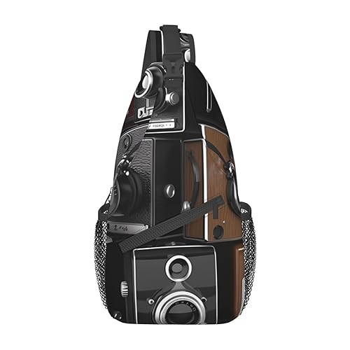 Sac à bandoulière rétro et léger noir en taille unique pour homme et femme