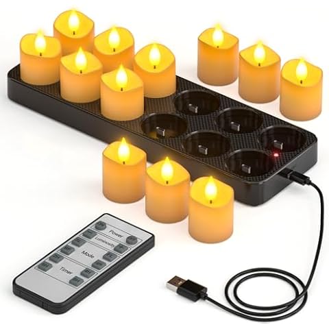 Yme Rechargeable LED Tea Lights with Remote Cover