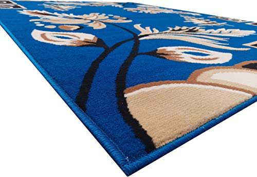 Image of Home Decore Acrylic Carpet for Your Living Room & Drawing Room Aywhere in Your Home (180X240 Blue Colour)- 6x8 Feet