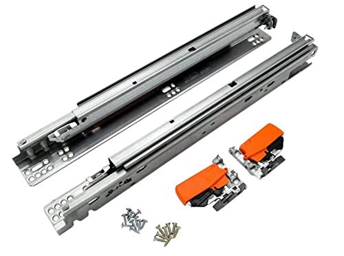 Pair of Blum 18â€ Undermount Drawer Slide with Locking Devices, Rear Mount Brackets, Dexter Group mounting Screws. in Dexter Group Packaging