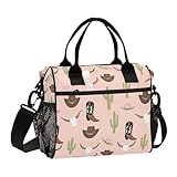 Aslsiy Kids Insulated Lunch Bag Cowboy Boots Hats...