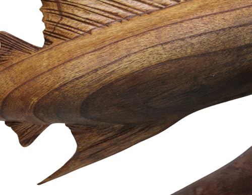 Estatua de Madera Hecha a Mano de Pez Deportivo miniatura 5