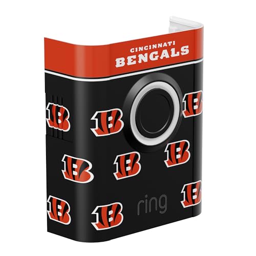 Image of All-New Limited Edition, Official NFL Faceplate for Ring Doorbells - Video Doorbell 3, Video Doorbell 3 Plus, Video Doorbell 4, Battery Doorbell Plus, and Battery Doorbell Pro | Cincinnati Bengals