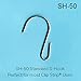 Clip Strip 100 Pack S Hooks for Hanging Displays in Retail, 1.8125