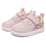 MORENDL Wide Toddler Shoes Girls Sneakers Baby Walking Shoes Girl Running Shoe Zero Drop Comfort Tennis Outdoor Activities PinkPurple 18-24months