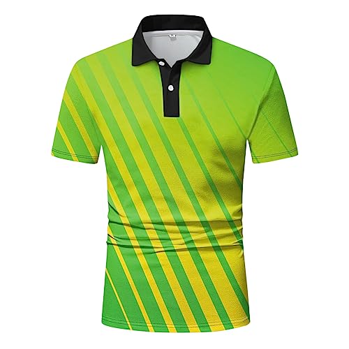 Polo à manches courtes pour homme col en V respirant sport été loisirs