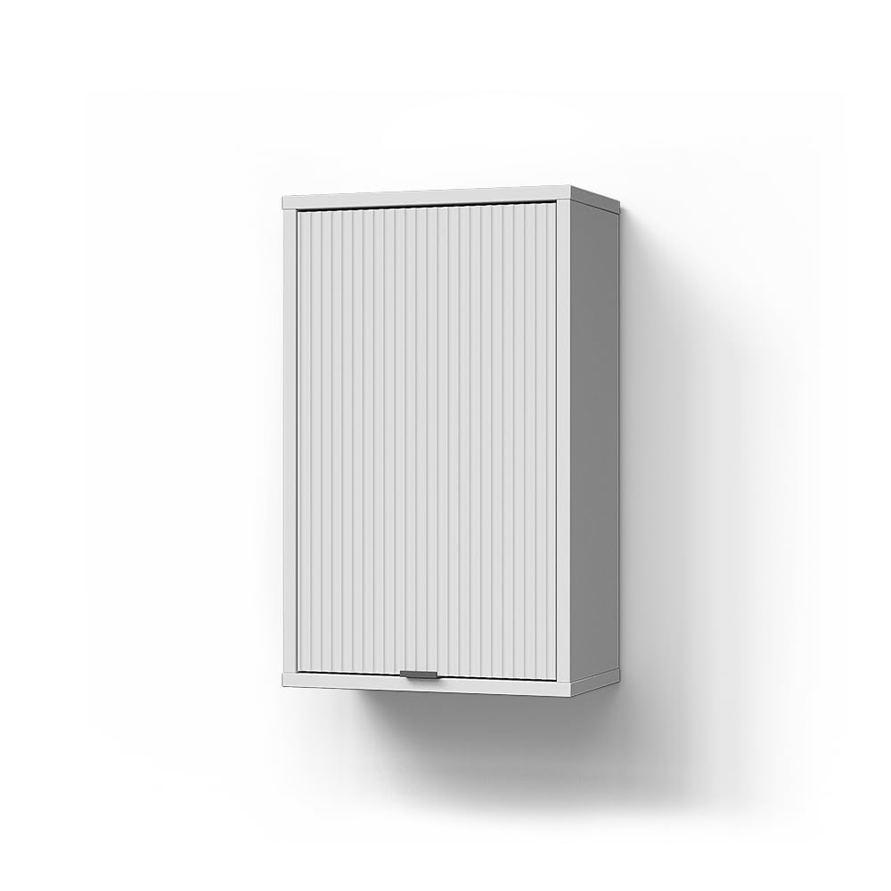 Livinity Badschrank ATERNO, Weiß, 40 x 65 cm mit 2 Regalböden