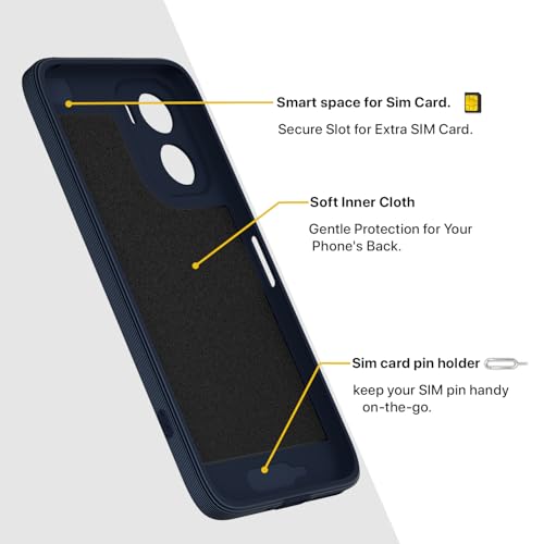 Image of Pikkme Back Cover for Motorola Moto G06 Power Soft Matte Silicone Mag-Safe Design (Mag-Safe Not Support) Camera Protection | Slim Fit Bumper Cover (Blue)