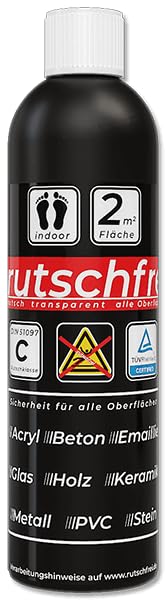 rutschfrei soft - transparente Antirutschbeschichtung für den Barfußbereich - Rutschschutz für Badewanne, Dusche, Fliese, Treppe, Holz, Terrasse und alle Oberflächen im Innen- und Außenbereich