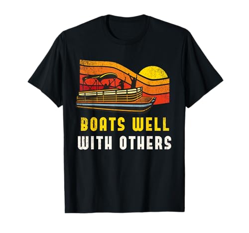 Pontoon Boat Capitán camiseta barcos bien con otros Camiseta