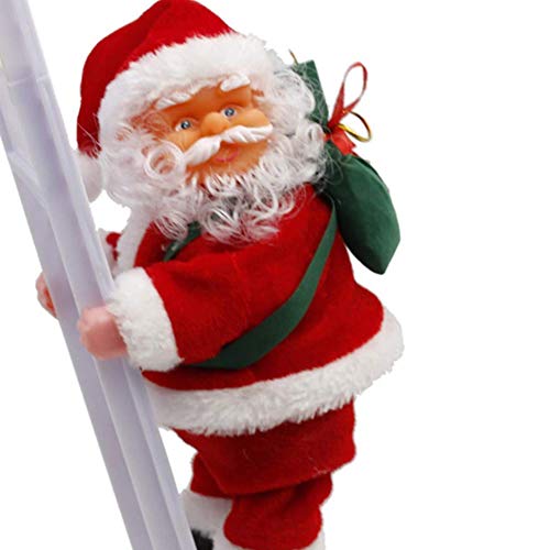DankeSh Claus Climbing Ladder Electric Santa Climbing Rope Ladder Decoration,Xmas Party Home Door Wall Decoration