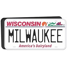 Milwaukee Wisconsin Magnet for Car - WI State License Plate Flexible Fridge Magnet - Oak Creek Racine Waukesha - Cute Midwest Gift