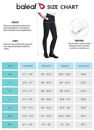 Baleaf Womens Horse Riding Pants Full Seat Riding Breeches Equestrian Tights Horseback Silicone Zipped Pocket Black S thumb #6