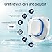RUGUO Sitz Bath for Toilet Seat - Yoni Steam Seat - Sitz Bath for Hemorrhoids and Postpartum Care - Portable Bidet BPA Free - Foldable Basin for Epsom Salt Soak - Blue