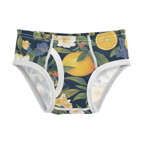 KLL Floral Pattern Orange Fruits Toddler Boy Cotton Underwear Breathable Children Panties