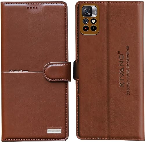 Image of KIVANO Compatible with Xiaomi Redmi Note 11T / Xiaomi Poco M4 Pro 5G Flip Cover | Leather Finish | Inside Pockets & Inbuilt Stand | Shockproof Wallet Style Magnetic Closure Back Cover Case