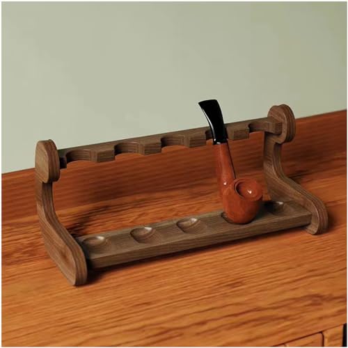 Support pour Pipes à Tabac Évite les Rayures Présentoir en Noyer 8 Emplacements - 3
